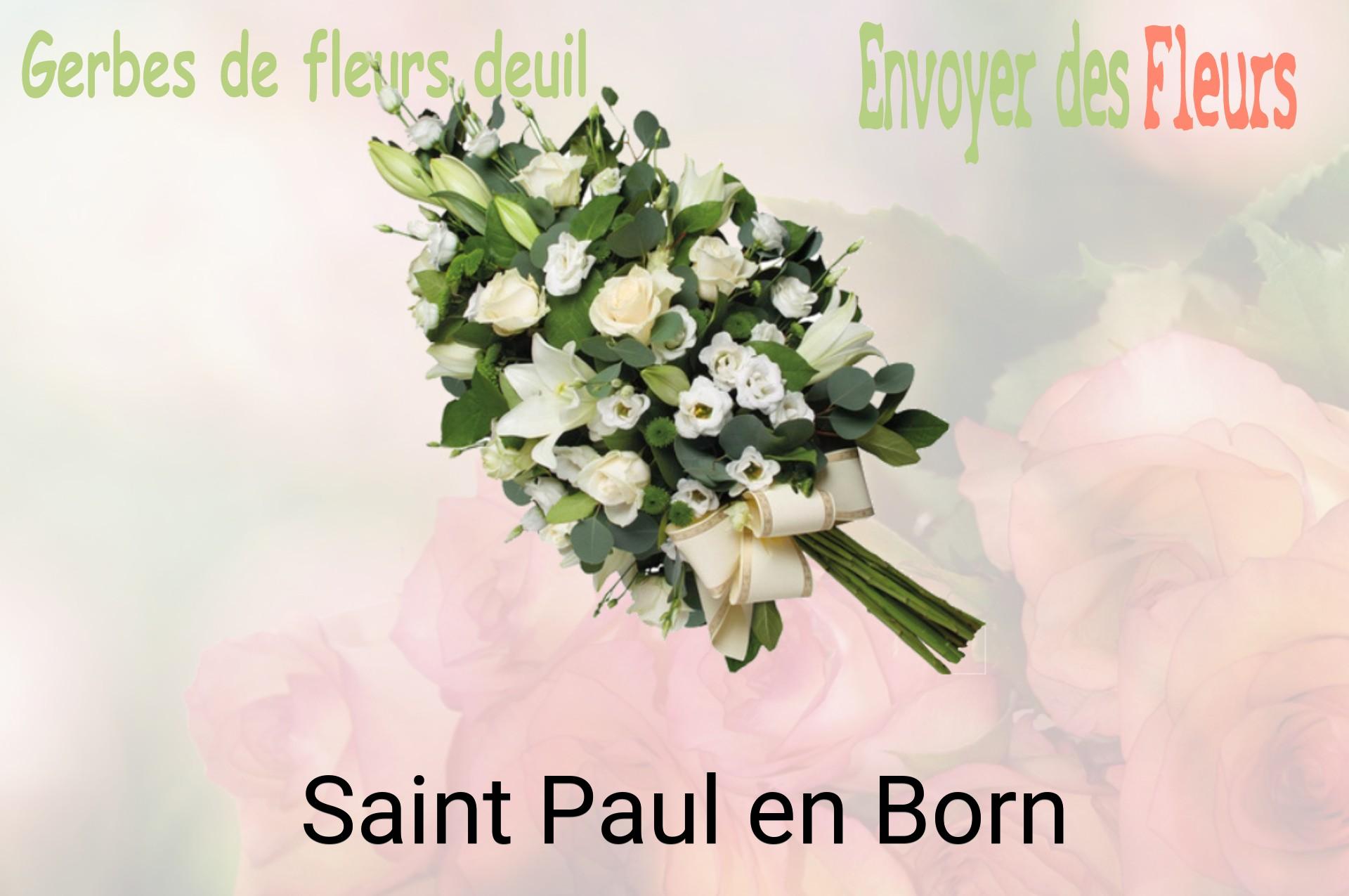 Gerbe de fleurs de deuil livrée à Saint-Paul-en-Born